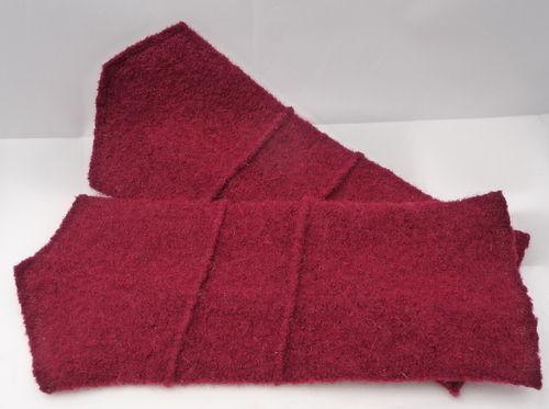 Handstulpen, V-Stulpen rot aus weicher Walkwolle